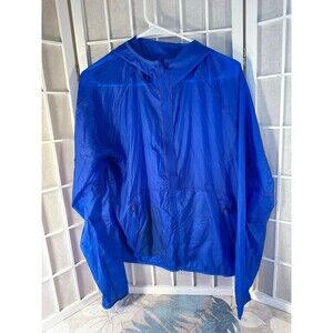 Lululemon Ventilated Packable Run Jacket Full Zip Hooded Blue Wms Sz 10 NEW